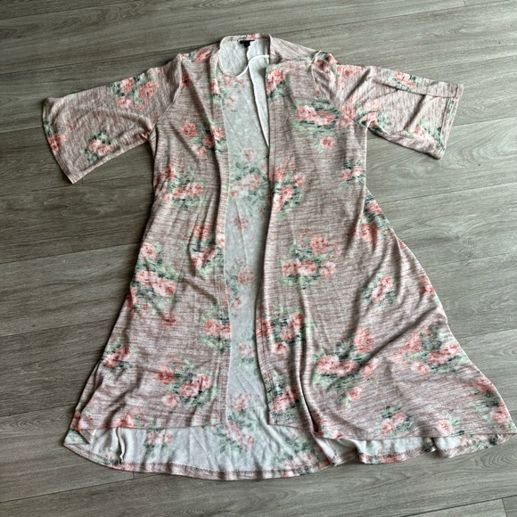 Torrid Kimono Floral Print Hi Low Duster Cardigan Size 2x - Picture 4 of 10